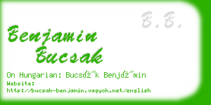 benjamin bucsak business card